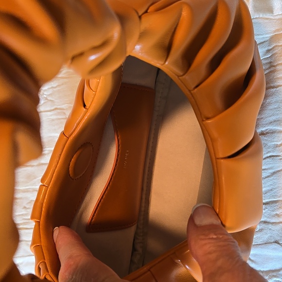 JW PEI Gabbi Ruched Vegan Leather Hobo Bag Burnt Orange Top Handle Dust Bag - Picture 9 of 12